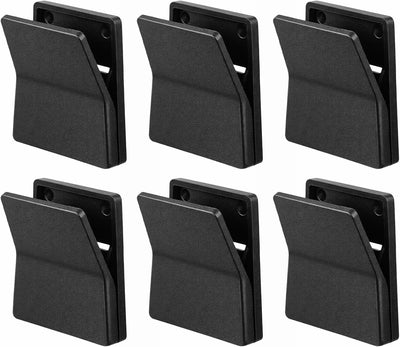 6 Clips Adhesivos Grandes Soporte Toallas Baño Cocina Negro