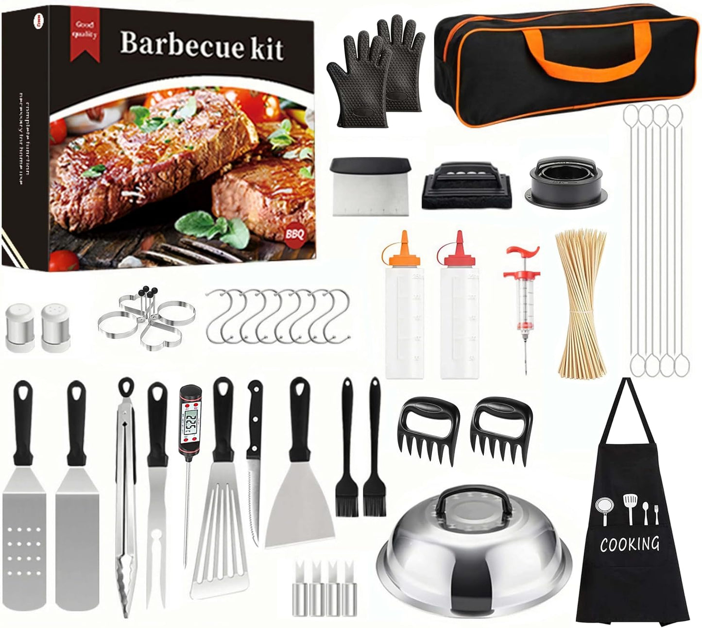 Set 149 herramientas parrilla acero inox para Blackstone y chef