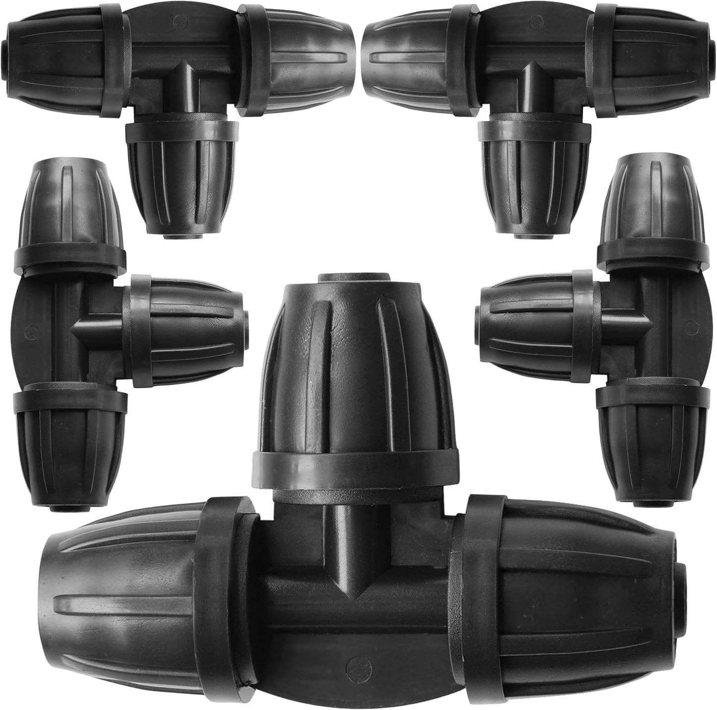 5 Conectores T 5/16 para Tubos Riego 0.42x0.30pulg