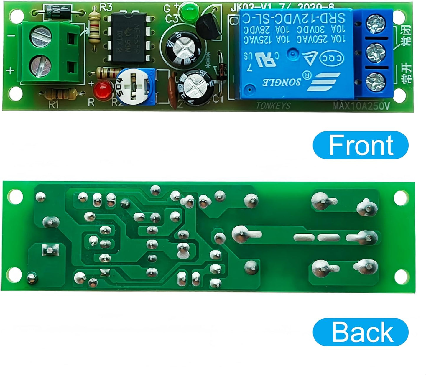 Módulo temporizador NE555 12V ajustable 0-60s