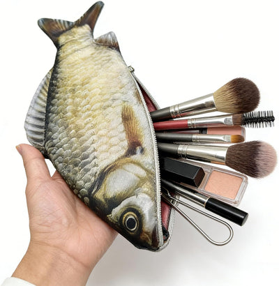 Lápices maquillaje en forma de pez con funda tela cosméticos