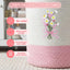 Cesta algodón lazo rosa 15x18pulg canasta ropa niña