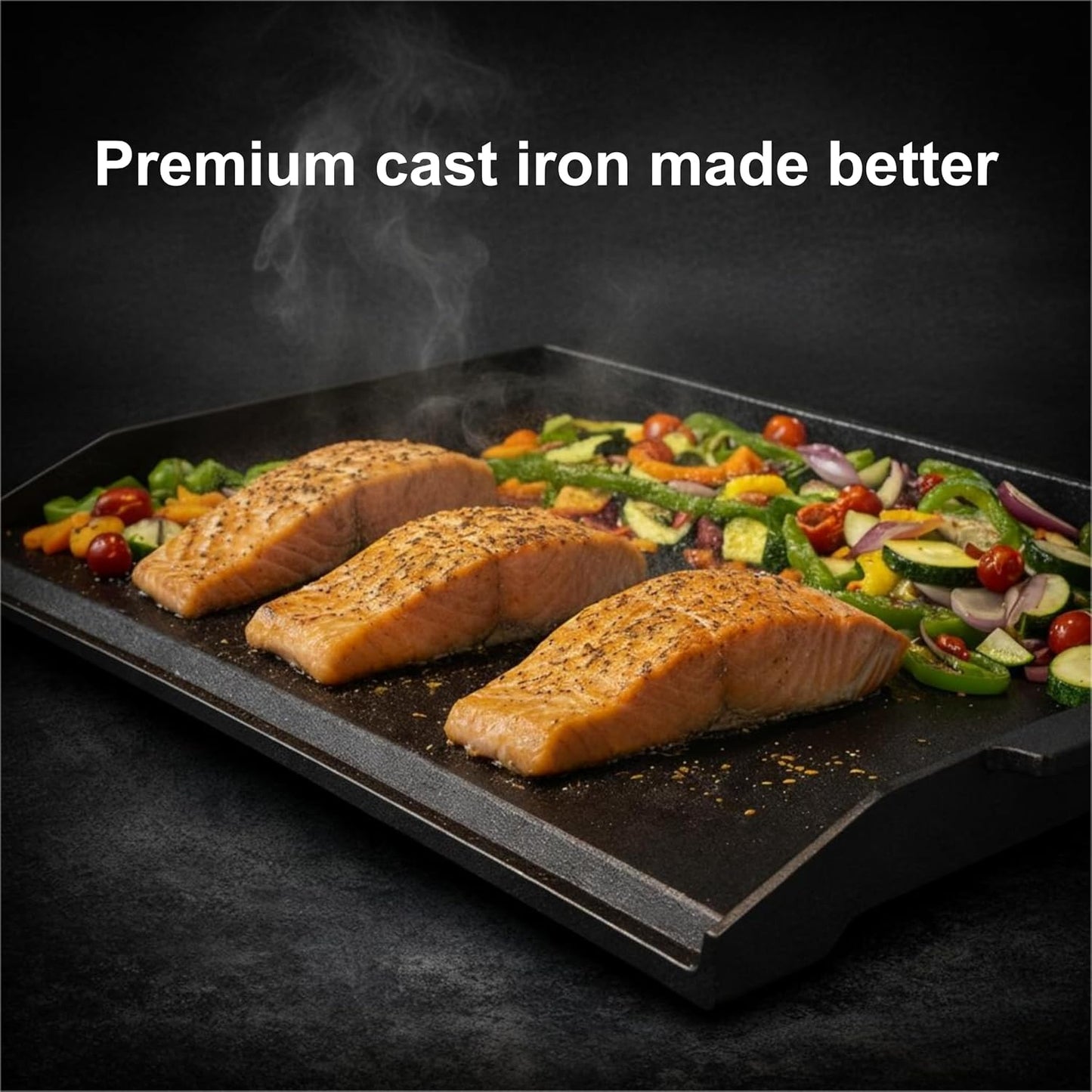 Plancha hierro fundido para parrilla gas 23x16pulg
