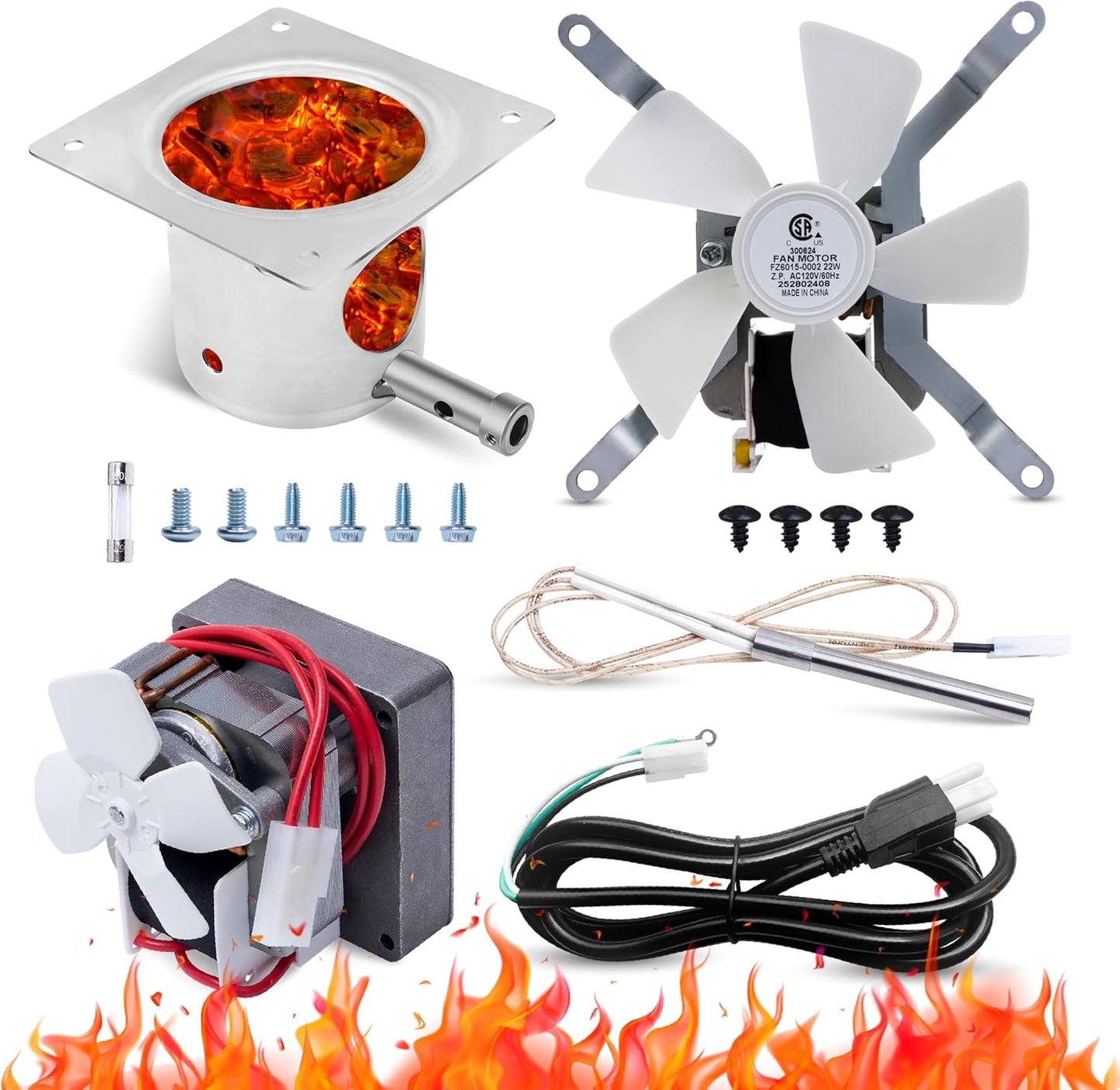 Kit piezas parrilla Traeger motor barrena ventilador fusible