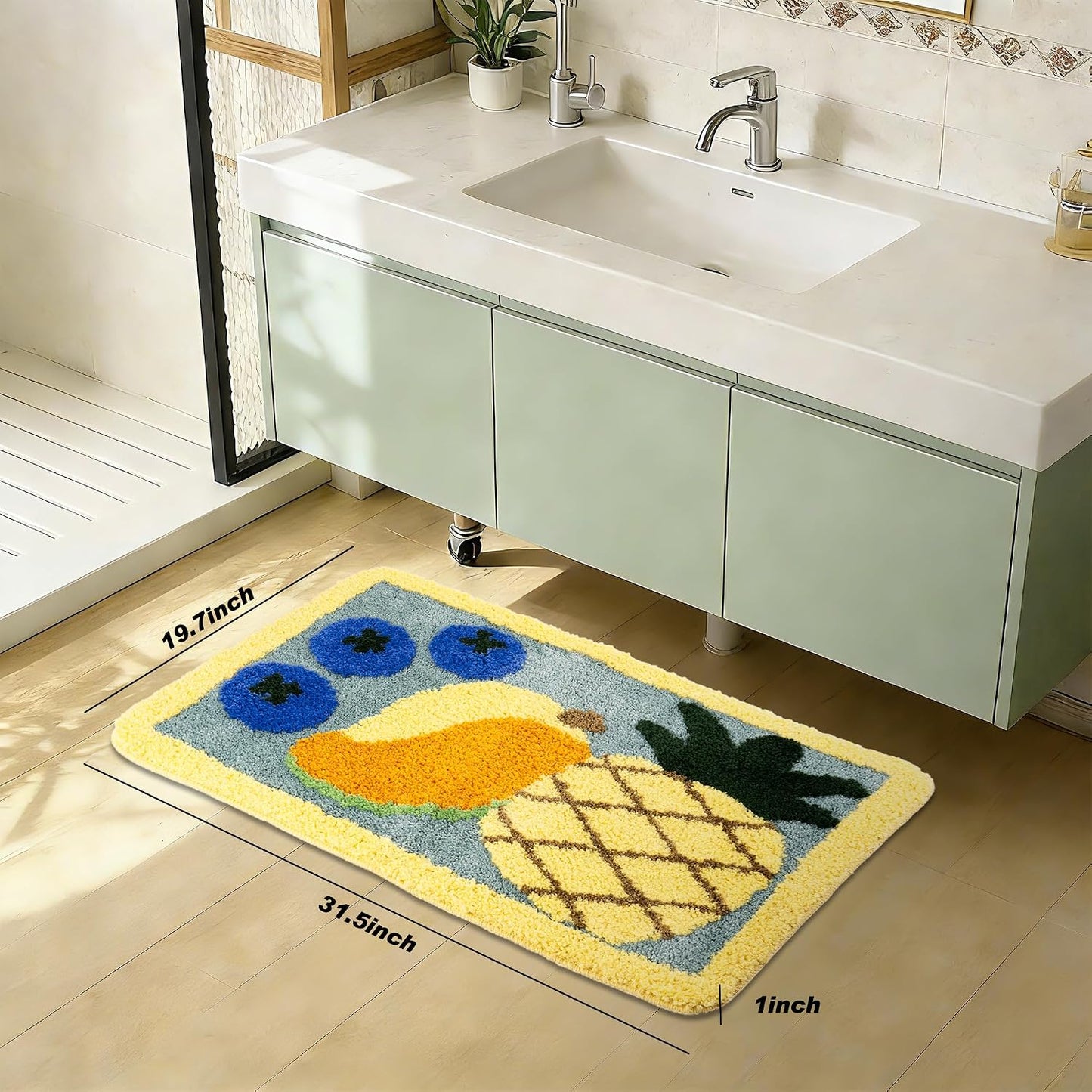 Tapete baño microfibra suave antideslizante 19.7x31.5