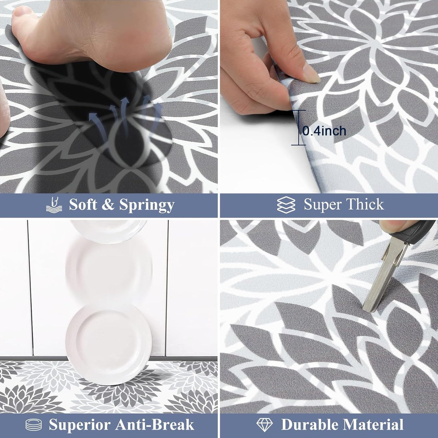 Set 2 Alfombras Cocina Antifatiga y Bohemias