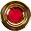 Plato latón fieltro rojo set 4