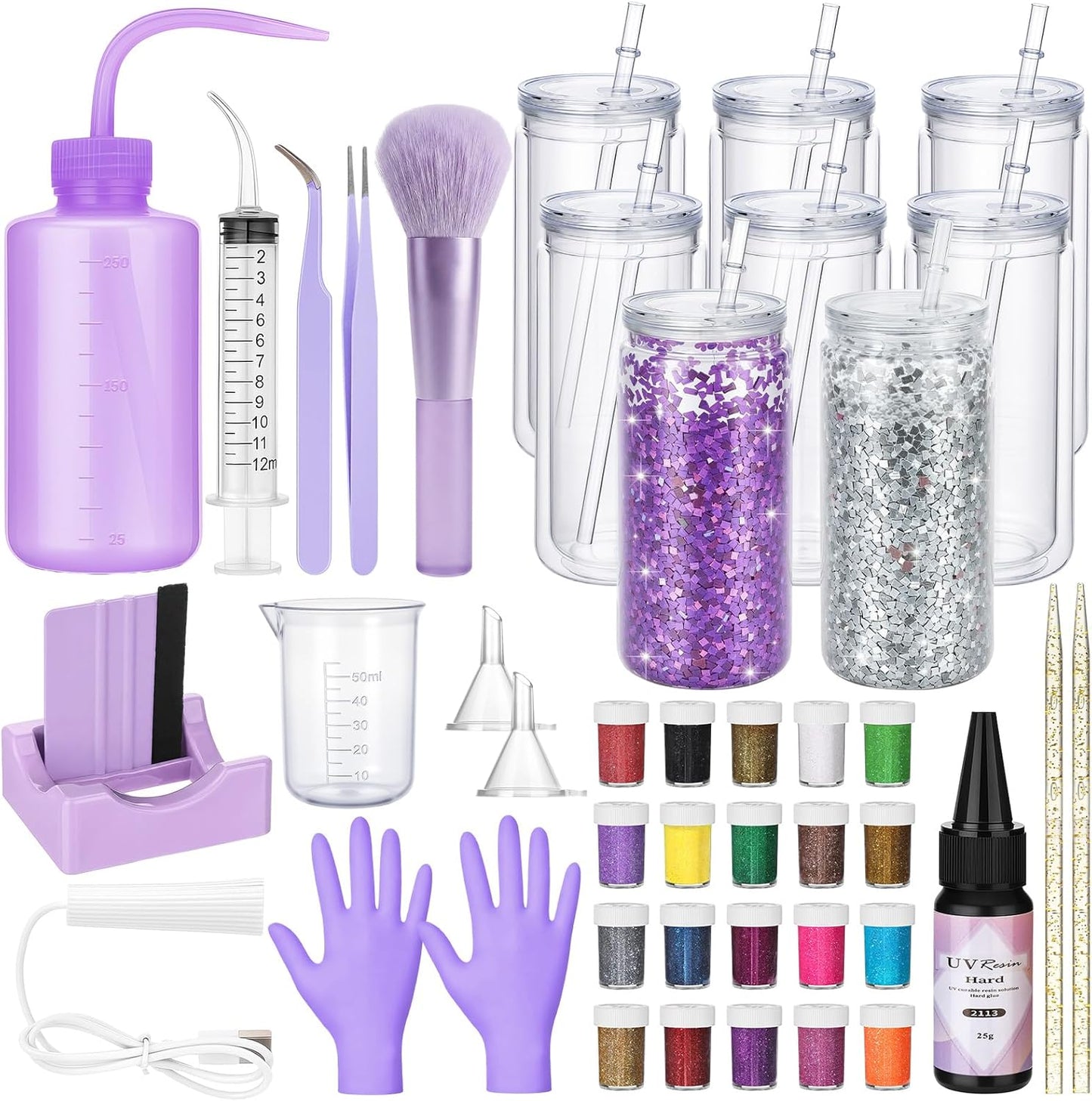 Pack 8 Vasos Plástico Nieve 16oz Doble Pared 20 Colores