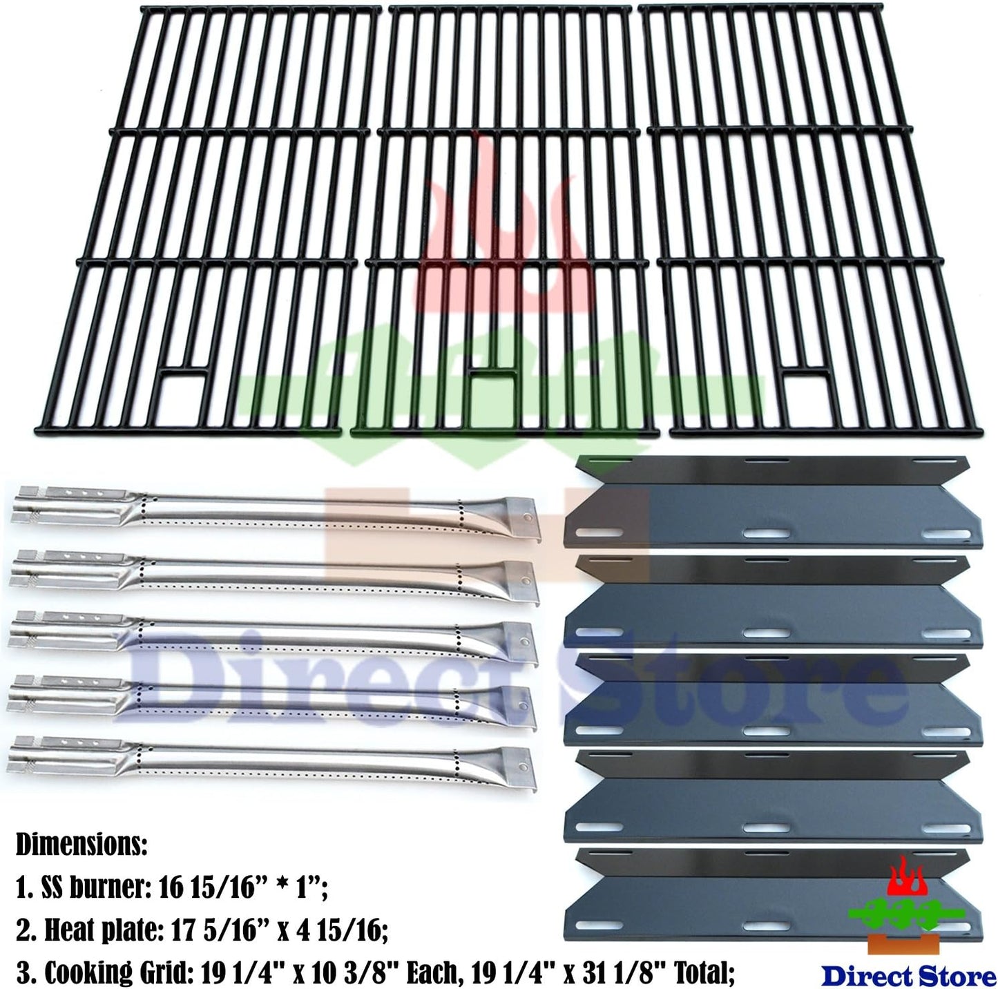 Kit repuesto DG180 para parrilla gas 5 quemadores