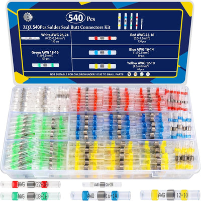 Kit 540 Pzas Conectores Soldadura Termorretractiles Impermeables
