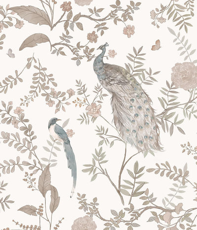 Papel tapiz floral autoadhesivo 16.9x118.1pulg para dormitorio