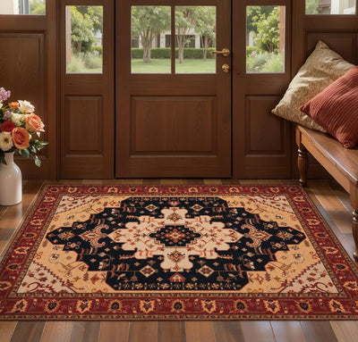 Alfombra vintage bohemia 2x3ft para entrada dormitorio