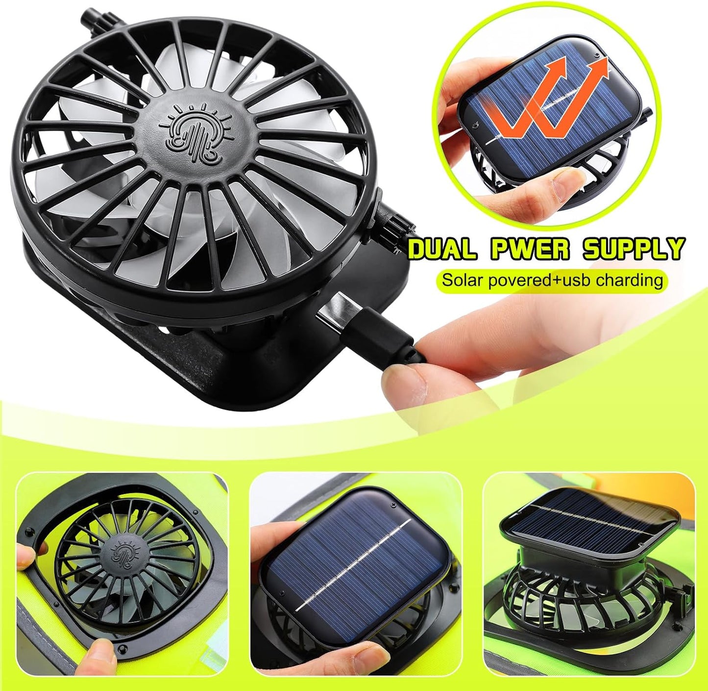 Sombrero duro sol con pantalla ventilador malla alta visibilidad