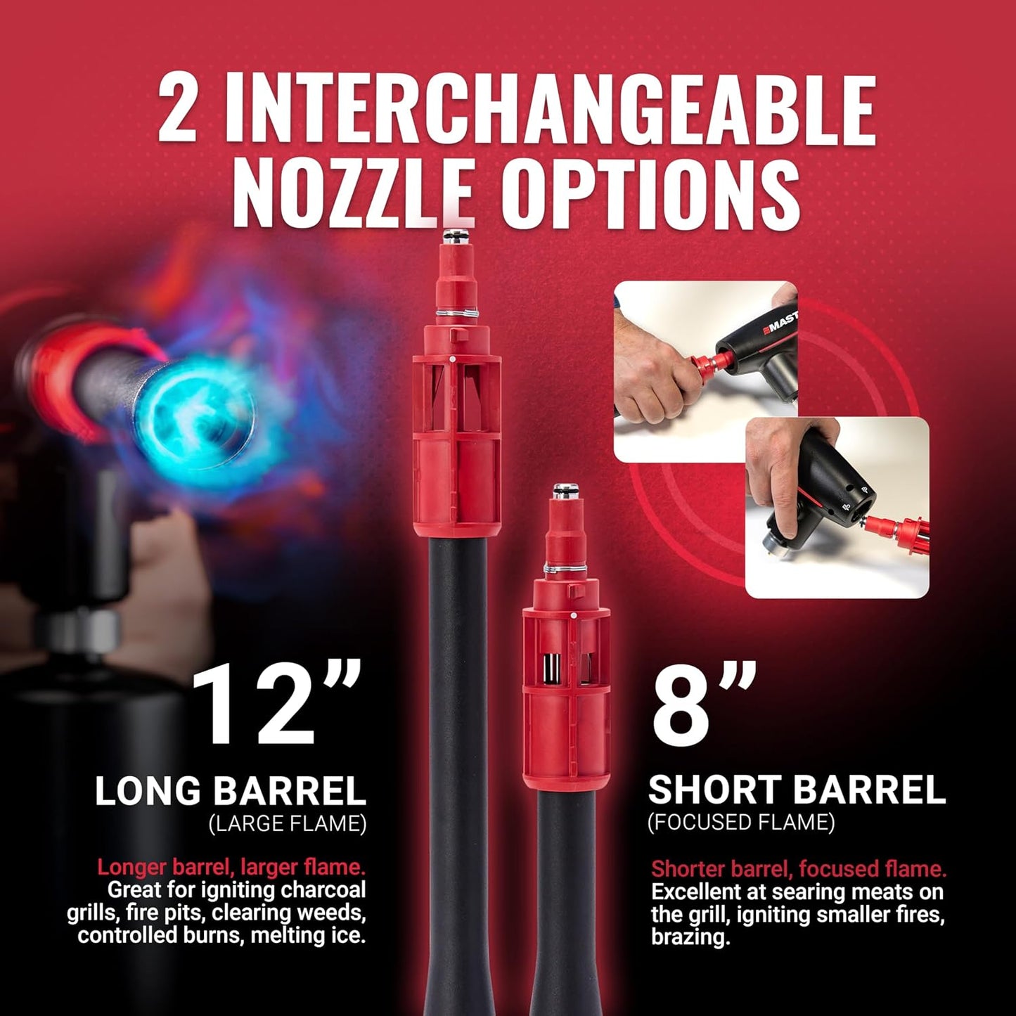 Antorcha propano 2en1 parrilla autoencendido profesional