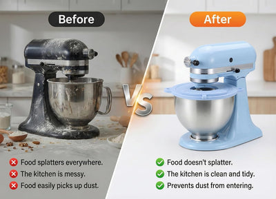 Cubierta de silicona para tazón KitchenAid con orificio central y escotilla de vertido