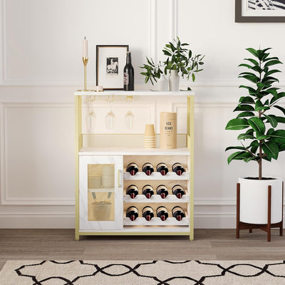Armario bar vinos 3 niveles luces estante ajustable