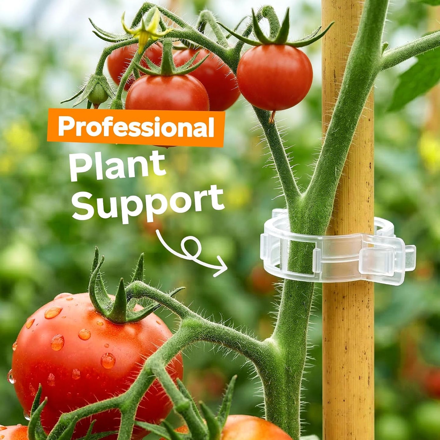100 Clips Plástico Soporte Tomate Jardín Reutilizables