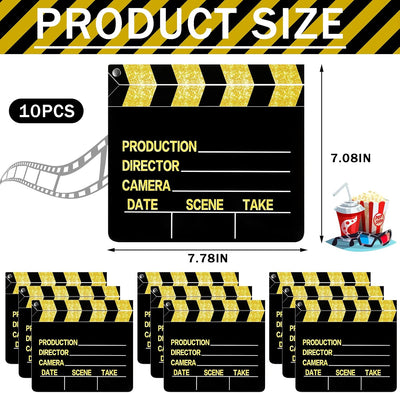 10 Tablones Película 7x8pulg Escritura Accesorios Dorado