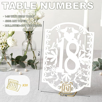 Juegos de tarjetas temáticas Cielito Lindo números mesa 1 al 20 con soportes dorados para boda mexicana