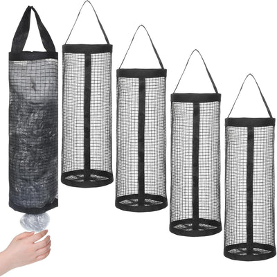 Soportes para bolsas de plástico negro organizador de bolsas reutilizables