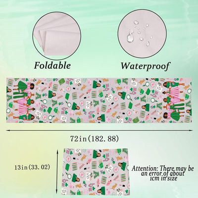 Table runner sorority hermandad rosa y verde