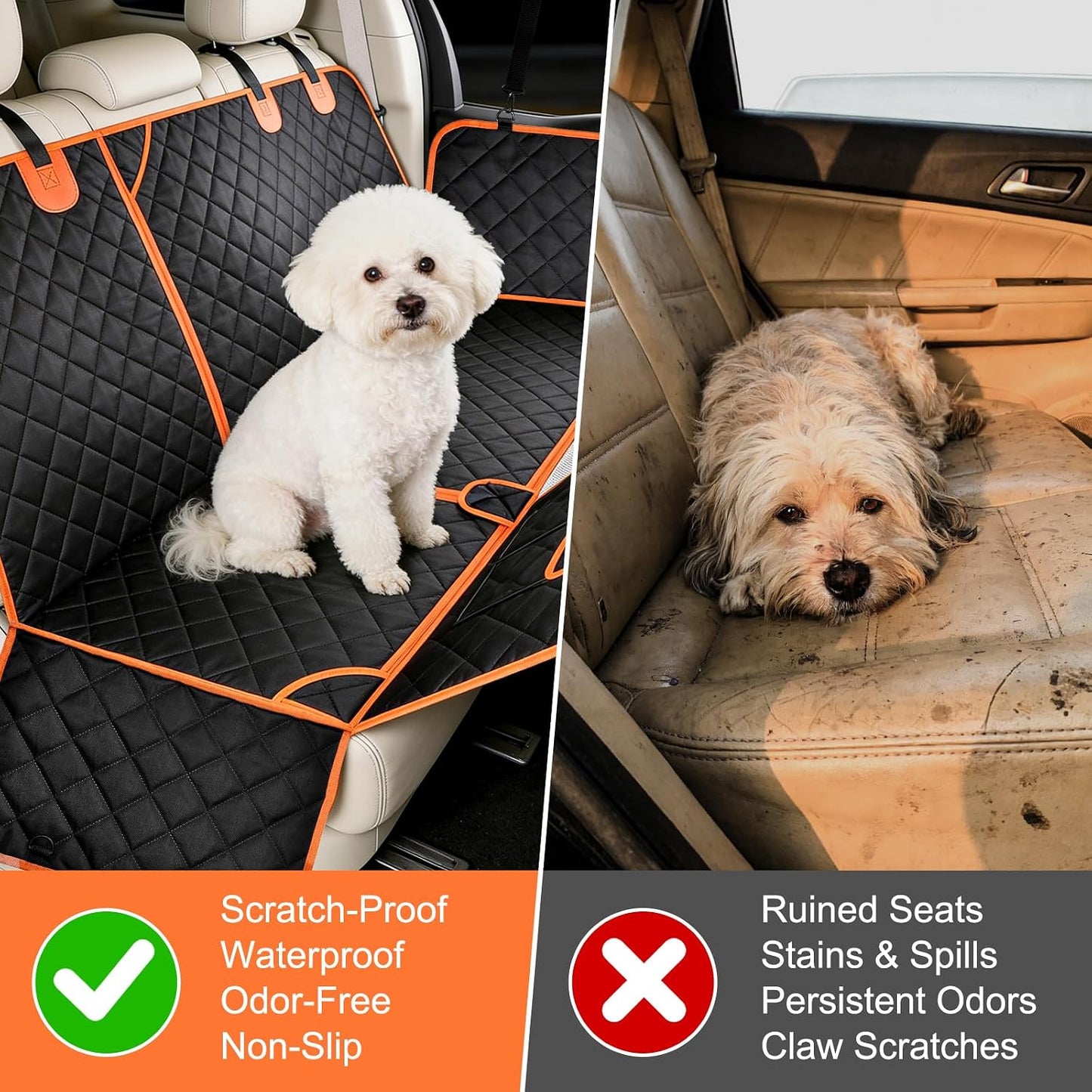 Funda asiento perro impermeable antideslizante para auto