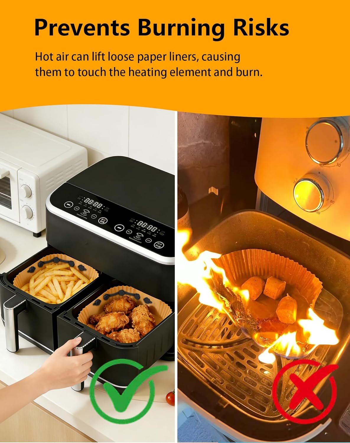 24 imanes para papel de horno de freidora de aire resistente al calor