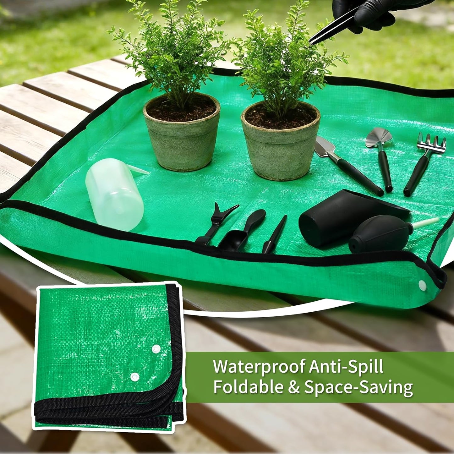 Set 30 herramientas jardinería tapete impermeable 19.7pulg