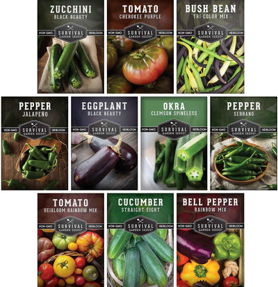 Semillas vegetales verano paquete 10uds para jardín