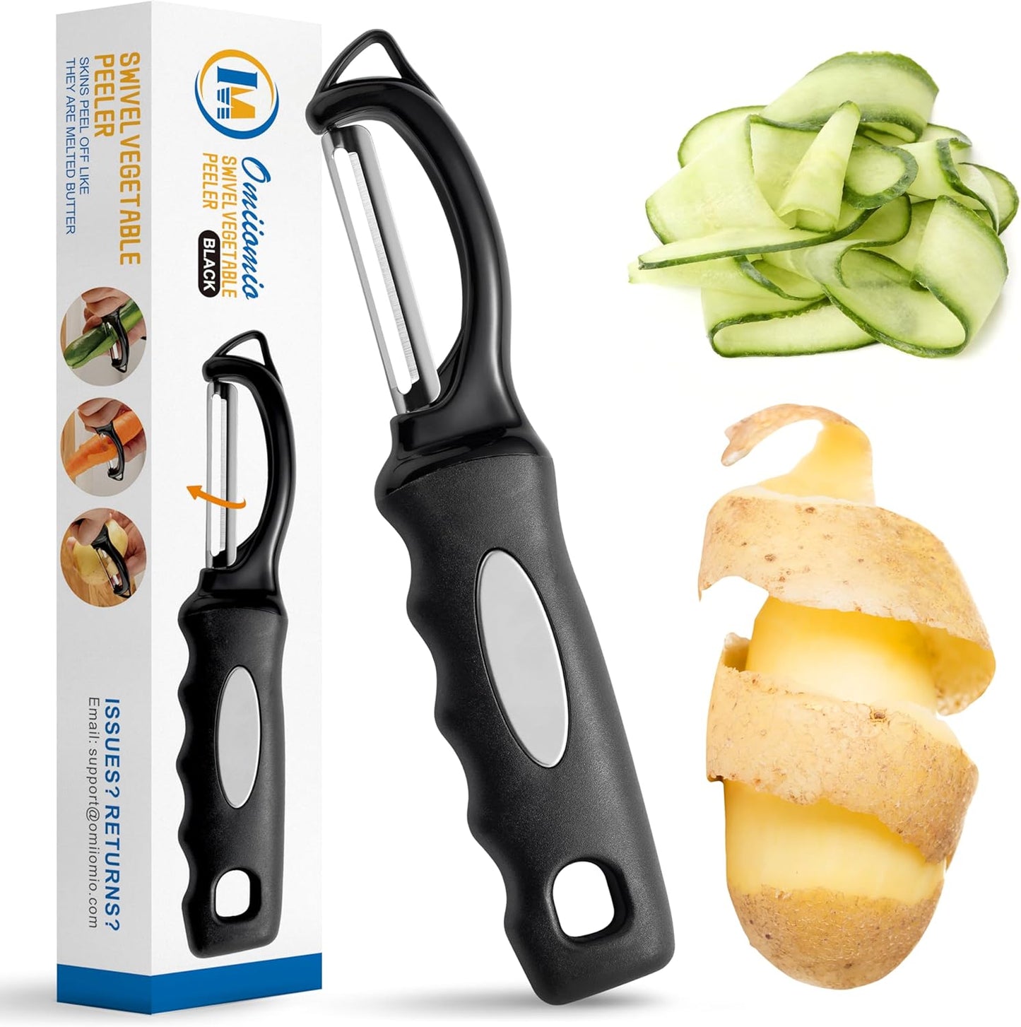 Pelador de verduras giratorio cuchillas acero inox