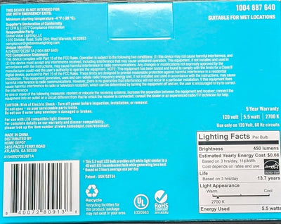 Pack 3 Bombillas LED 40W Blanco Suave