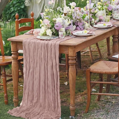 Mesa Camino Estopilla Rosa Polvoriento Estilo Rústico 10ft