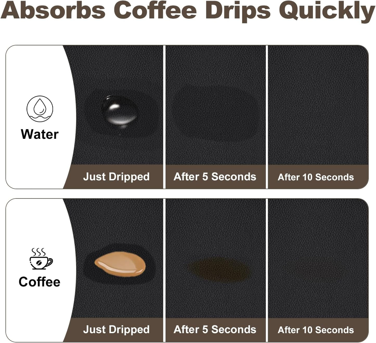 Tapete café mostrador absorbente con base antiderrap