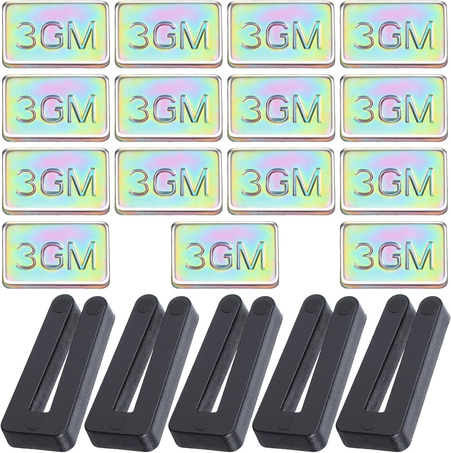 Kit equilibrio ventilador techo 20pzas 5 clips plástico 15 autoadhesivas