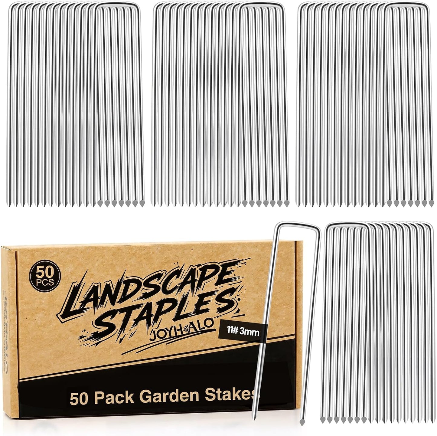 50 Estacas Jardín Galvanizadas 6pulg Resistentes