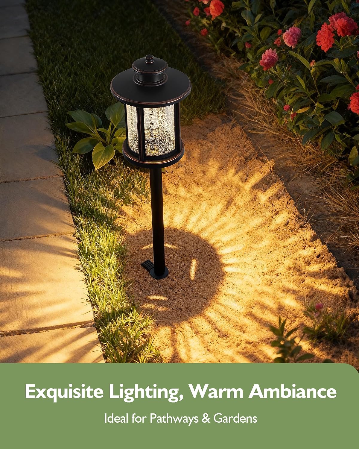Luz LED aluminio impermeable 12V 155lm 3000K para jardín set 4
