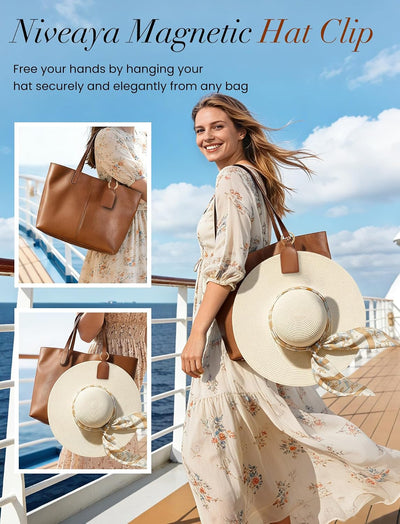 Clip magnético para sombrero viaje elegante para crucero playa