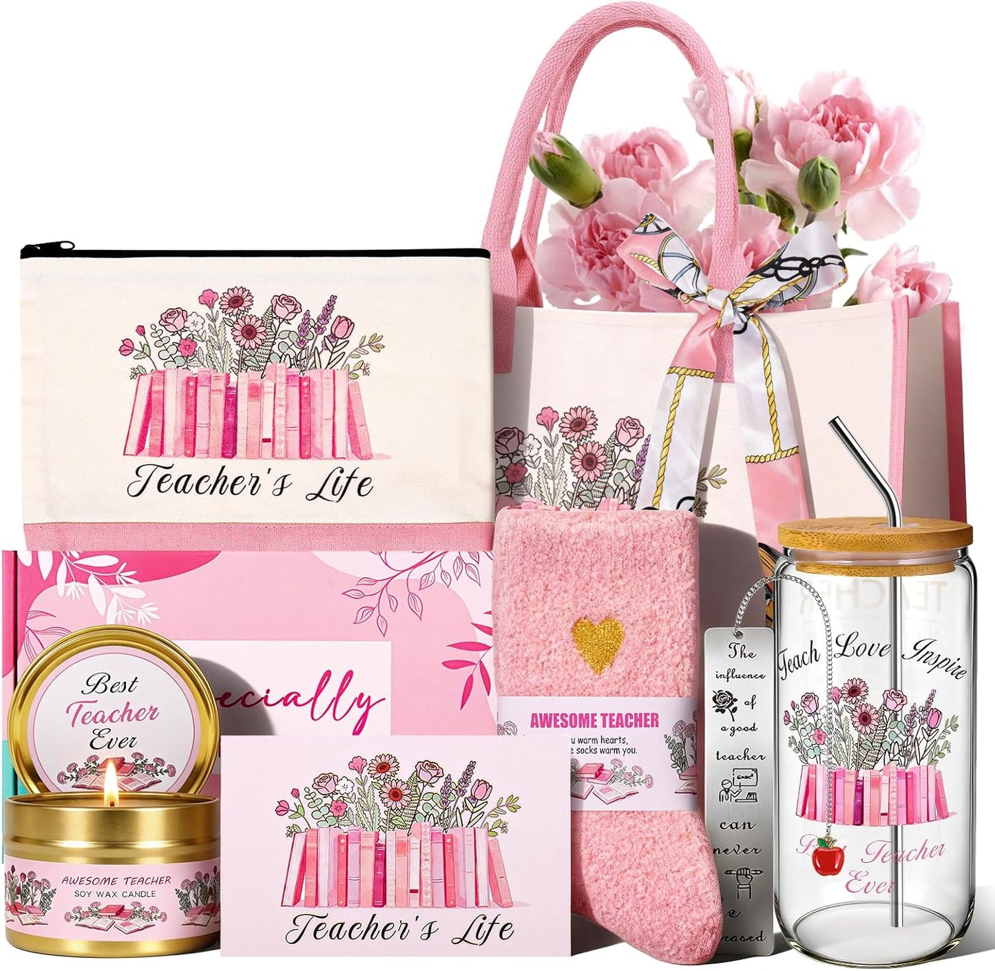 Regalos para profesoras mujer, cesta a granel vuelta a clases