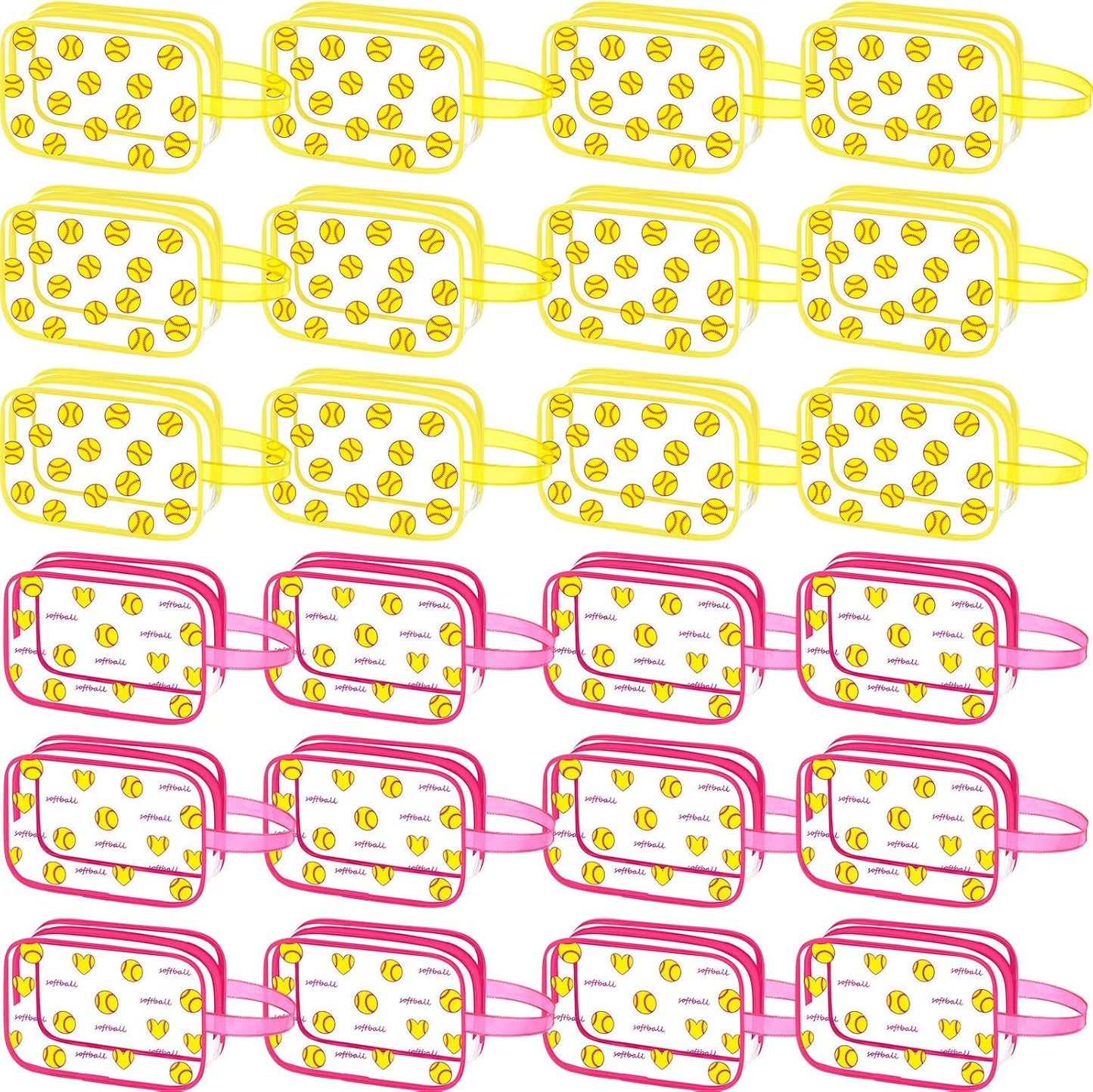 Bolsa maquillaje transparente con cremallera impermeable para mujer