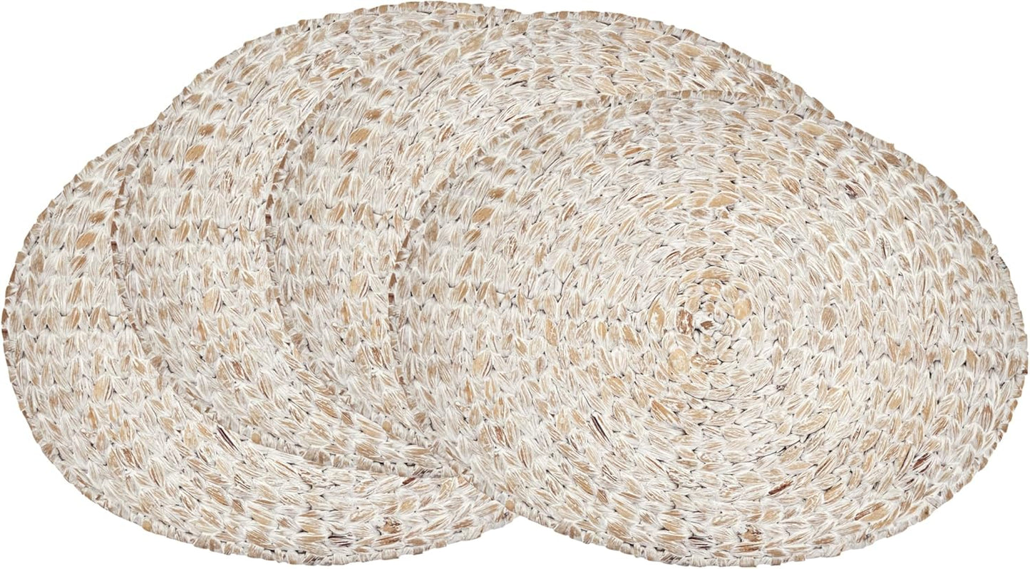 Mantel ovalado jacinto de agua set 4 14x19pulg