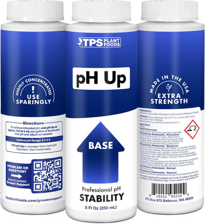 Ajustador pH base profesional para suelo e hidroponía 8.5oz