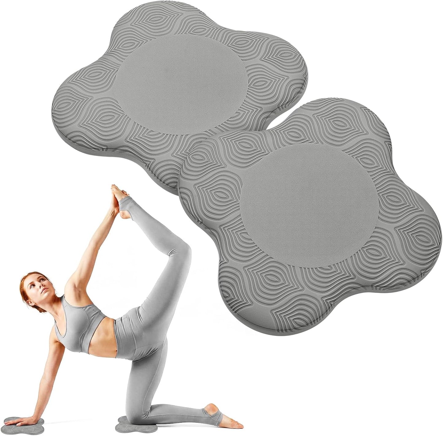 Set 2 Rodilleras Yoga Antideslizantes Extra Suaves