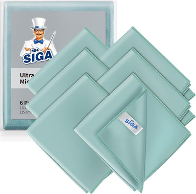 Paño microfibra ultrafino para vidrio 6 Pzas 13.8x15.7pulg
