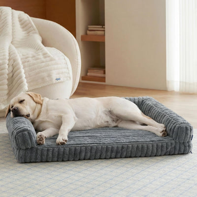 Sofá perro XL viscoelástica antideslizante con funda lavable gris
