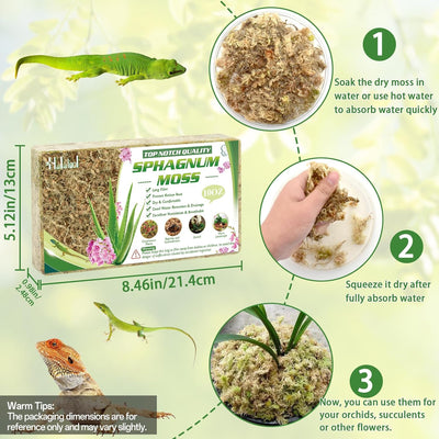 Musgo Sphagnum 10oz para trasplantar y 14qt para plantas interiores