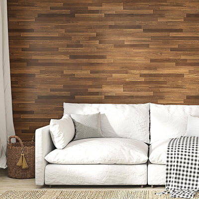 Papel contacto grano madera marrón encimera dormitorio