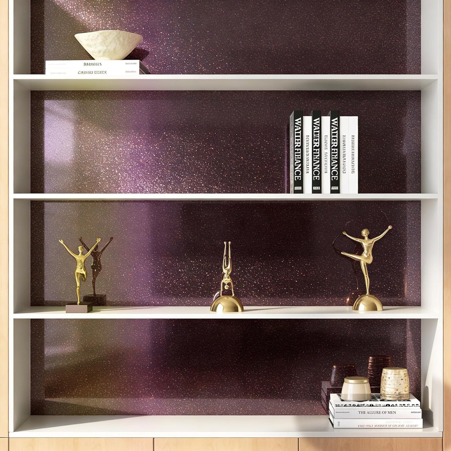 Papel tapiz iridiscente morado oscuro adhesivo impermeable