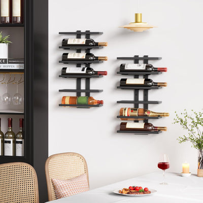 Set 3 estantes pared vino 18 niveles organizador colgante