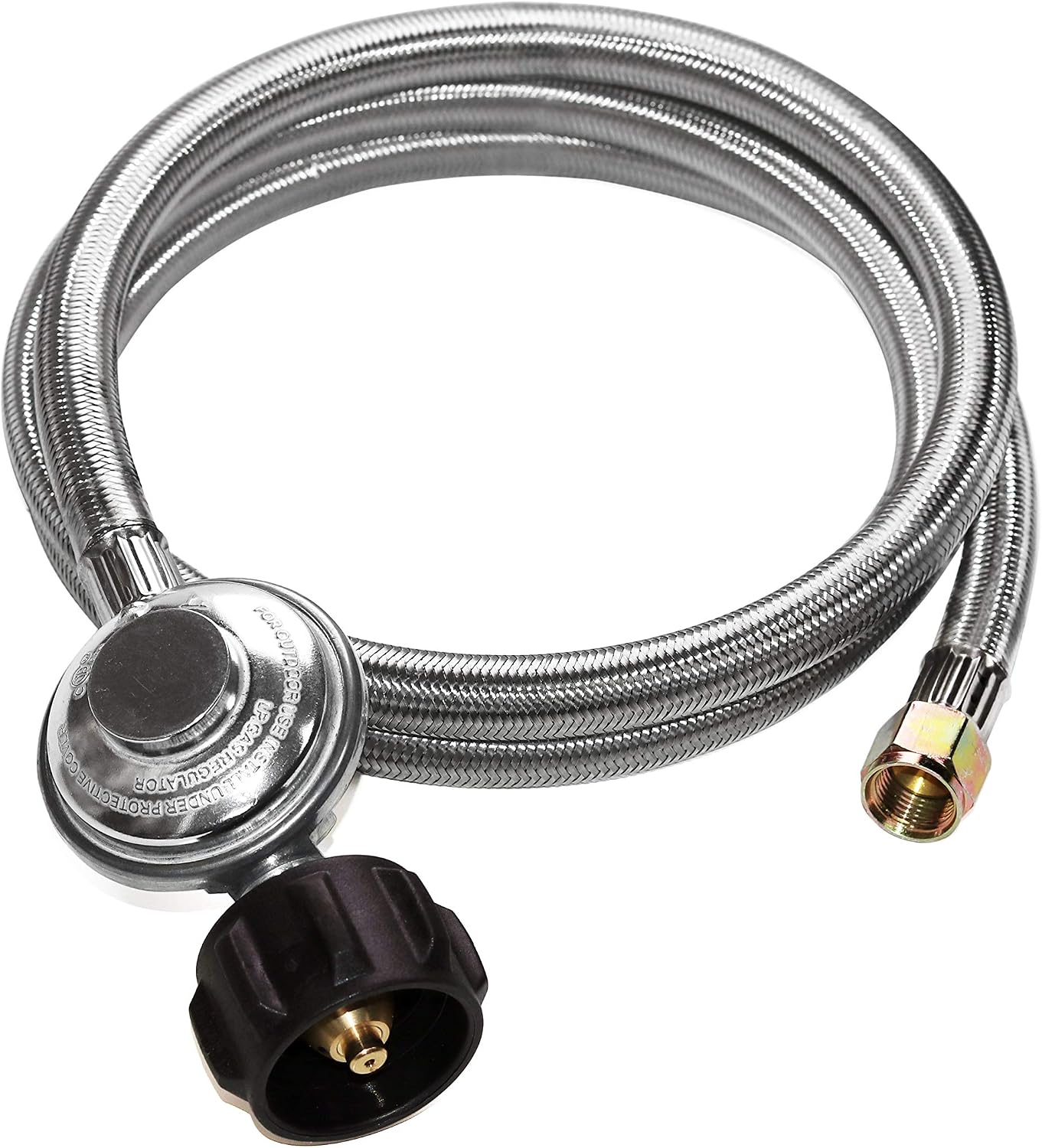 Regulador propano QCC1 5ft manguera acero inox 3/8 pulg