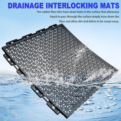50 Cojines Modulares Antiderrap 10x10pulg Exteriores